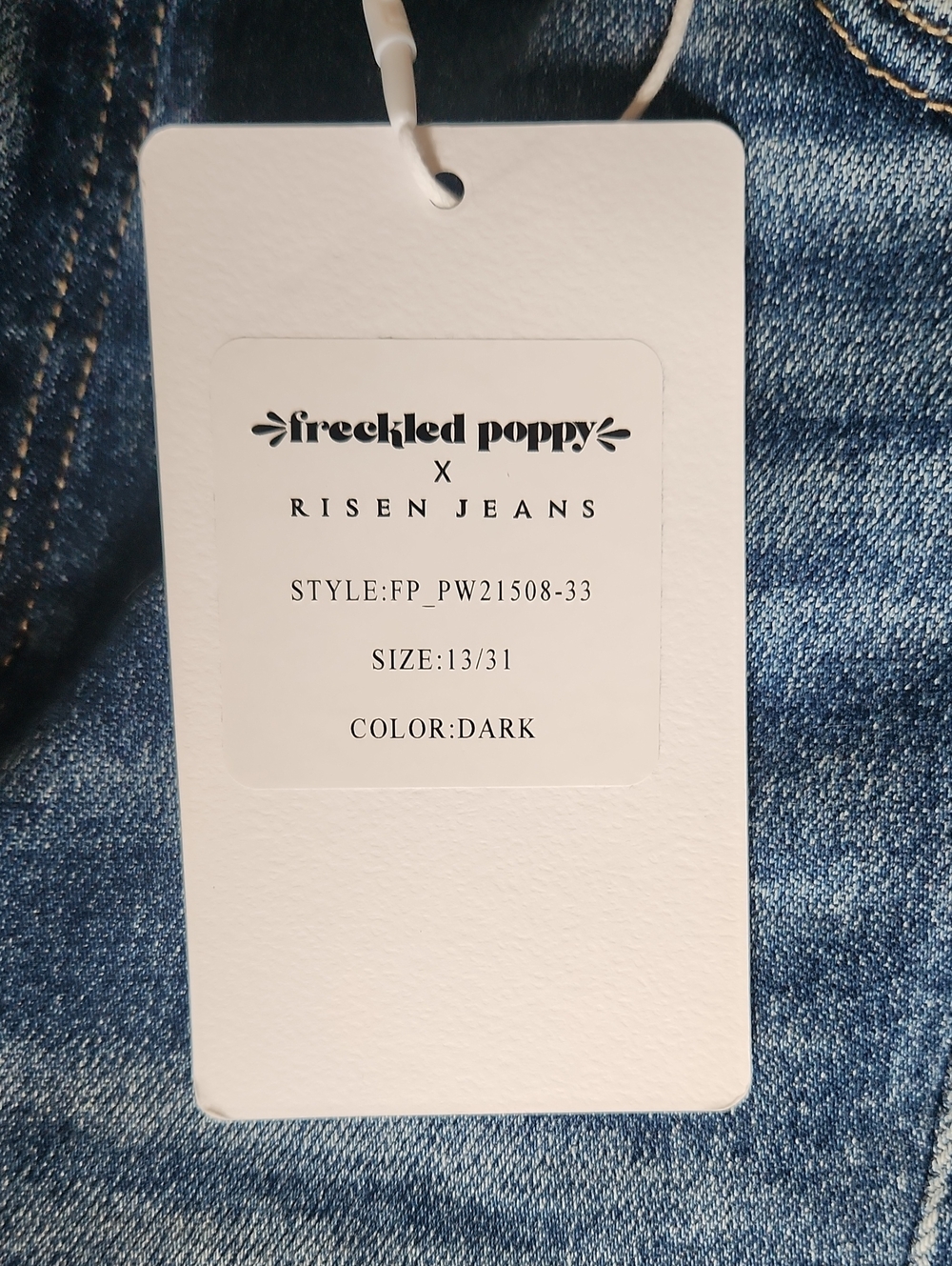 Risen Freckled Poppy Wide Leg Women’s Jeans - Light Blue - Picture 7 of 7